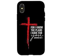 Poiché io conosco i piani che ho per te Geremia 29:11 Croce Custodia per iPhone X/XS
