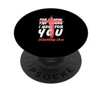 Poiché io conosco i piani che ho per te - Geremia 29:11 Versetto PopSockets PopGrip Adesivo