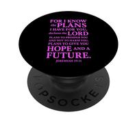 Poiché io conosco la speranza e il futuro Geremia 29:11 Versetto della Bibbia Signore PopSockets PopGrip Adesivo