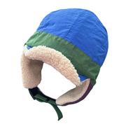 PoicVasd Cappello da cacciatore a blocchi di colore, antivento, foderato confortevole, per snowboard, alpinismo, uso quotidiano, imbottito, Blu, Taglia unica