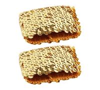 PoicVasd Manicotti senza dita con paillettes per donne cosplay feste costumi puntelli polsini elastici per palco elastico, 7 file d'oro, Taglia unica