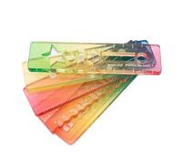 PoicVasd Righello multifunzione Righello Decorativo Assortimento Giocosità di piccole dimensioni Modelli geometrici Strumento per disegnare Piccolo strumento di misurazione