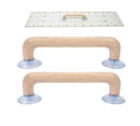 Poignée Pour Règle - 2 Pièces Ventouse Support Confortable - Poignée De Règle Pour,5,71 * 1,57 * 1,38 Pouces Découpe Bricolage Art Tricot Intérieur Maison Salle De Classe Chambre