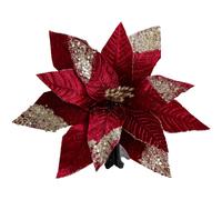 Poinsettia Artificiale 27 cm per Rami Vacanze Uso per corona e Mensola
