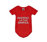 POINT. Body baby rosso personalizzato con grafica Con Foto o Testo,Regalo per Festa del Papà, Nascita,Festa della Mamma Festa dei Nonni,natale,neonato/a