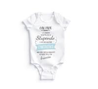 POINT. Body neonato papà stupendo, papà fantastico, non vedo l'ora di conoscerti, body bianco, festa papà, regalo nascita sarai papà, papà sto arrivando