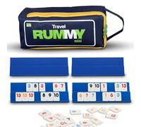 Playmags Point Games: Mini Travel Ramino Game Set con 106 Tessere e Quattro esclusivi Rack da Gioco a 2 Livelli in Una Borsa da Viaggio Super Resistente