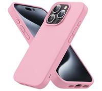 POINT&GO Custodia Antishock per iPhone 12/12 Pro, colore rosa, silicone liquido premium soft touch, anti-impronte e antiscivolo, con bordi rinforzati per una protezione a 360°, ultra sottile ed