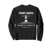 Point Judith Lighthouse Rhode Island Coordinate Design Felpa