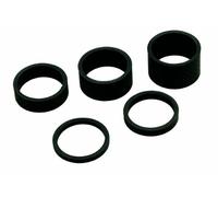 Point, Set Anelli distanziali in Alluminio 1 18", Nero (Schwarz), 3/5 / 10/15 / 20 mm