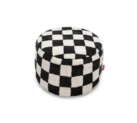 Point Teddy Chess Pouf Nero Ecru