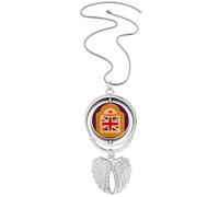 Point UK London - Collana con ciondolo a forma di ali d'angelo, motivo: Union Jack
