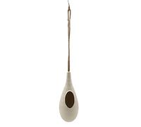 Point-Virgule Mangiatoia per uccelli da appendere, casetta per uccelli da balcone, mangiatoia per uccelli, Drop, bianco rotto, 10 x 10 x 25 cm