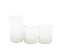 Point-Virgule Set di caraffa e 2 bicchieri in vetro trasparente