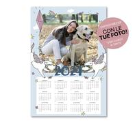 Point20.it - Calendario 2024 fotografico da parete personalizzato con foto 33x48 cm. - Ideali per famiglie, amici e regalo Natale, temi vari unicorni, animali foto fidanzati 12 mesi (Unicorni 1)