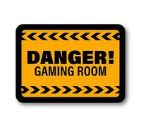 Point20.it - Gaming Zone targa decorativa in plastica decorazione da appendere per porta studenti sala giochi game danger entry camera da letto idea regalo streamer bambino bimbo (Modello 7)