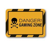 Point20.it - Gaming Zone targa decorativa in plastica decorazione da appendere per porta studenti sala giochi game danger entry camera da letto idea regalo streamer cameretta bambino bimbo (Modello 3)