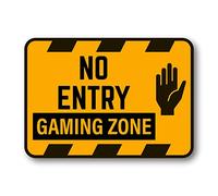 Point20.it - Gaming Zone targa in plastica decorazione da appendere per porta studenti sala giochi game danger entry camera da letto idea regalo cameretta bambino bimbo adolescente (Modello 1)