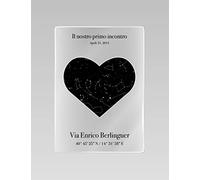 Point20.it - StarPlex - Idea Regalo Costellazione di Coppia personalizzata con Segno Zodiacale del Vostro Primo Incontro - Anniversario, ricorrenze, San Valentino (15x20 cm. - SENZA BASE, Senza segno)