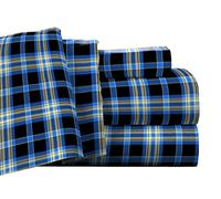 pointehaven Flanella Tasca Profonda Lenzuolo Set con Oversize, Lenzuolo Queen, Ashby Plaid