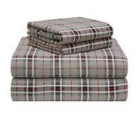 pointehaven Set di lenzuola in flanella stampata in cotone di lusso da 180 g/m², Twin XL, Derby