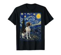 Pointer Dog Van Gogh Notte Stellata Maglietta