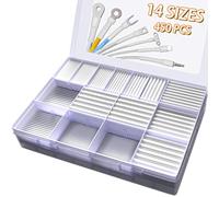 Pointool kit guaina termorestringente, rapporto 2:1, 14 misure, assortimento di guaine termorestringenti per riparazioni di fili, saldatura, cablaggio automobilistico, bianco, 450 PZ