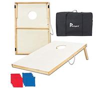 Pointyard Set di cornhole per esterni, set di giochi per esterni con 8 sacchi per cornhole per tutte le stagioni e custodia per il trasporto, gioco da tavolo portatile da cortile per adolescenti,