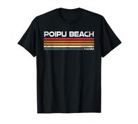Poipu Beach Hawaii Design retrò Poipu Beach Kauai Hi Maglietta