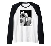 Poirot David Suchet Agatha Christie 1988 Maglia con Maniche Raglan