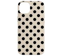 Pois beige mandorla e nero per donne ragazze a pois Custodia per iPhone 14 Plus