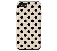 Pois beige mandorla e nero per donne ragazze a pois Custodia per iPhone SE (2020) / 7/8