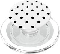Pois bianchi e neri per donne e ragazze a pois PopSockets PopGrip per MagSafe