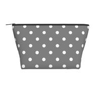 Pois bianchi grigi, Borsa da toilette Borsa per trucco Borsa per cosmetici Borsa da toilette da viaggio portatile