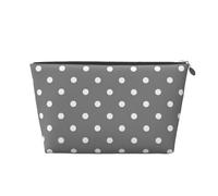 Pois bianchi grigi, Borsa da toilette Borsa per trucco Borsa per cosmetici Borsa da toilette da viaggio portatile