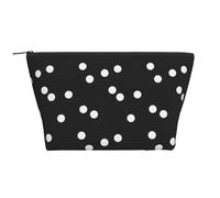 Pois bianchi neri stampati, Borsa da toilette Borsa per trucco Borsa per cosmetici Borsa da toilette da viaggio portatile