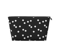 Pois bianchi neri stampati, Borsa da toilette Borsa per trucco Borsa per cosmetici Borsa da toilette da viaggio portatile