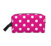 Pois bianchi rosa, Borsa per il trucco Borsa per cosmetici Borsa da viaggio portatile da viaggio Borsa per trucco Organizer