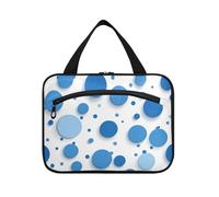 Pois blu irregolari Hanging Mens Toiletry Bag con gancio, accessori di design borsa della medicina per le donne Must Haves Toilet bolso para maquillaje de Mujer L