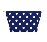 Pois blu navy, Borsa da toilette Borsa per trucco Borsa per cosmetici Borsa da toilette da viaggio portatile