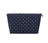Pois dorati blu navy eleganti moderni, Borsa da toilette Borsa per trucco Borsa per cosmetici Borsa da toilette da viaggio portatile