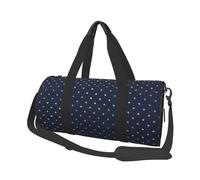 Pois dorati blu navy eleganti moderni, Borsone da viaggio di grande capacità Borsa rotonda Borsa da viaggio sportiva Borsa da viaggio Borsa da fitness
