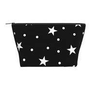Pois E Stella In Bianco E Nero, Borsa da toilette Borsa per trucco Borsa per cosmetici Borsa da toilette da viaggio portatile