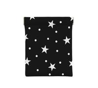Pois E Stella In Bianco E Nero, Spremere il portafoglio superiore da donna Borsa portaoggetti Piccola portamonete Portamonete
