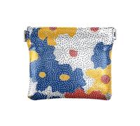 Pois Fiore Vector Flower Donna Piccola Pelle Cambiare Borsa Unico Oggetti Personali Organizzatore per le Donne, fiore di vettore del fiore del punto di polka, Decorazione