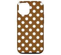 Pois marroni e bianchi per donne e ragazze, a pois Custodia per iPhone 12/12 Pro