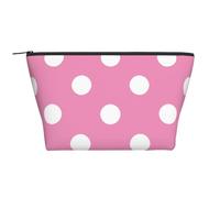 Pois rosa, Borsa da toilette Borsa per trucco Borsa per cosmetici Borsa da toilette da viaggio portatile