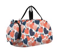 Pois semplici San Valentino Cuori Piccola Borsa da Palestra con Scomparto Scarpe Grande Capacità Viaggio Duffel Bag per la Scuola Pratica, Sport, Viaggi bolsas de viaje