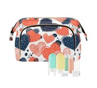 Pois semplici San Valentino Cuori Toiletry Bag Impermeabile Sacchetto Cosmetico Per La Borsa Delle Donne Della Borsa Della Moneta per Kit