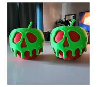 Poison Candy Apple Light, Halloween Decor with 3d Apple Shapes, Enchanted Poison Apples Tealight Holder, Spooky Candys Apples Night Light Tiny Bright, Candy Decoaration for Party or Home(2PCS)